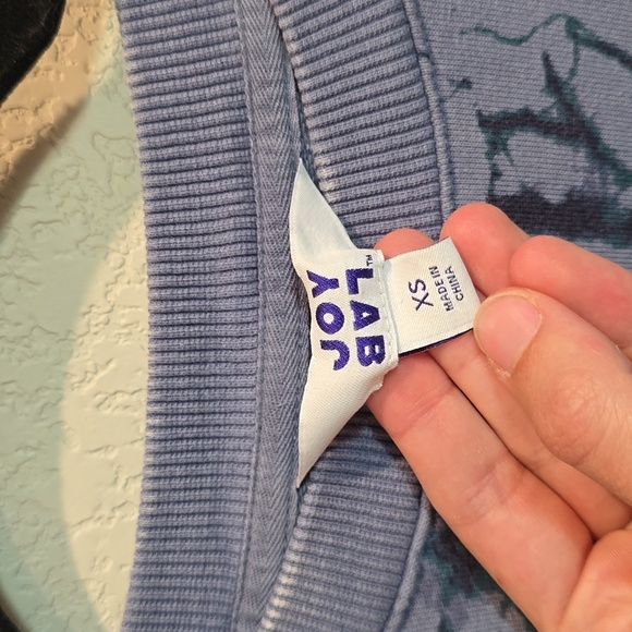JoyLab Blue Patterned Sweatshirt - Picture 2 of 3